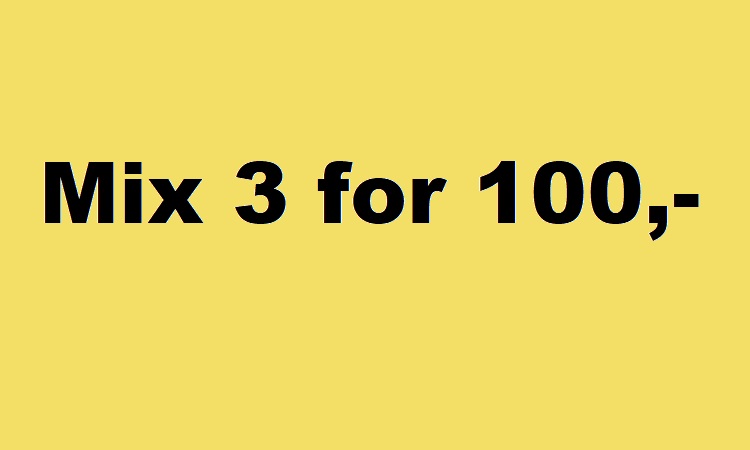 MIX 3 for 100,-